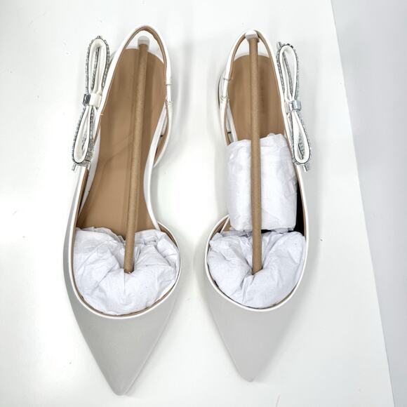 NEW Ted Baker Green Jewel Bow Jane Slingback D'orsay Flats US 8.5 NEW Ted - Picture 6 of 7